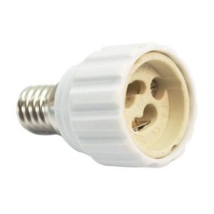 adaptador lamparas gu10 a e14