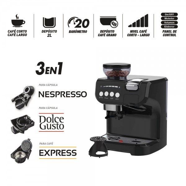 Mesin espresso super otomatis, mesin kopi kapsul Dolce Gusto dan Nespresso, mesin kopi otomatis dengan penggiling